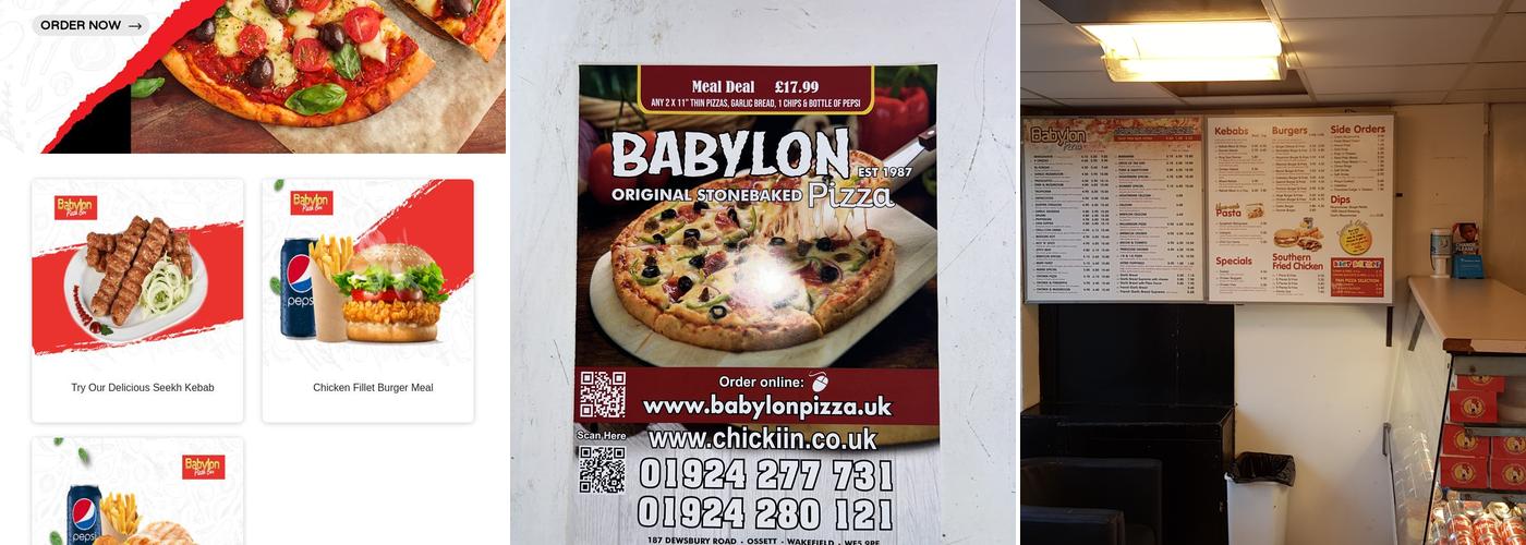 Babylon Pizza Ltd Menu