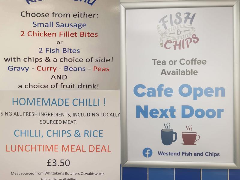 Westend Fish & Chips Menu