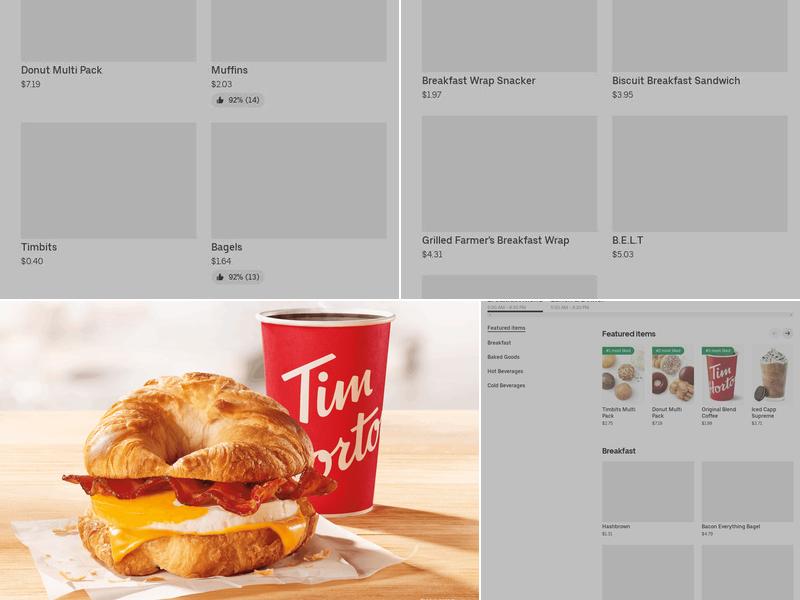 Tim Hortons Menu