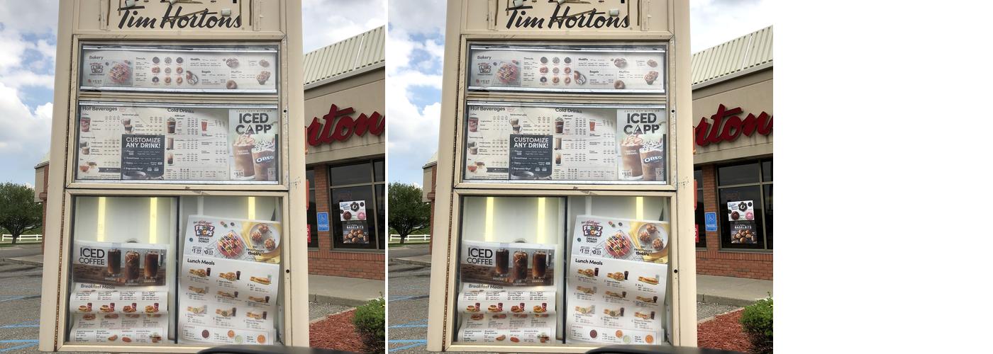 Tim Hortons Menu