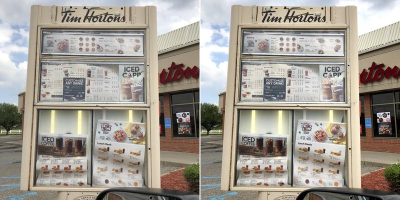 Tim Hortons Menu