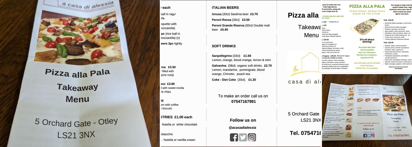 A Casa di Alessia Menu