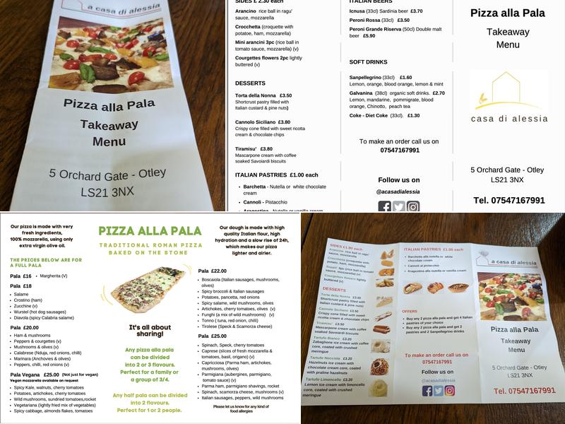 A Casa di Alessia Menu