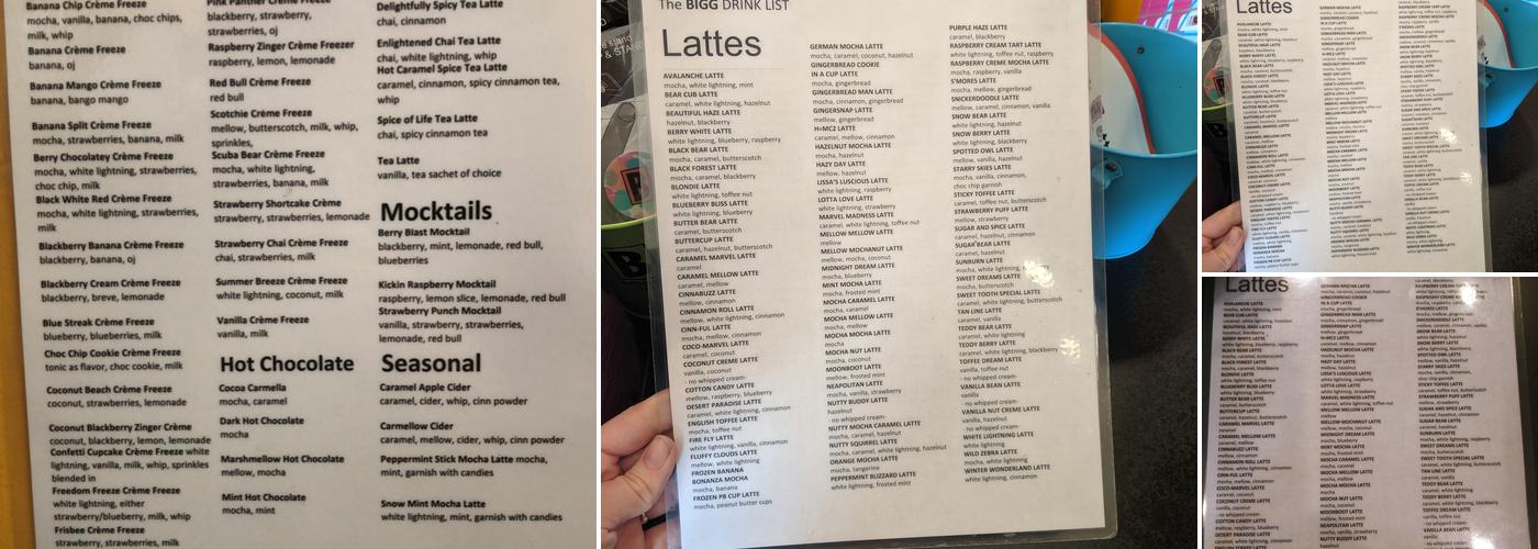 BIGGBY COFFEE Menu