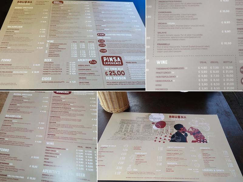 Bbuona Menu