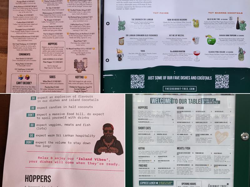 The Coconut Tree Oxford Menu