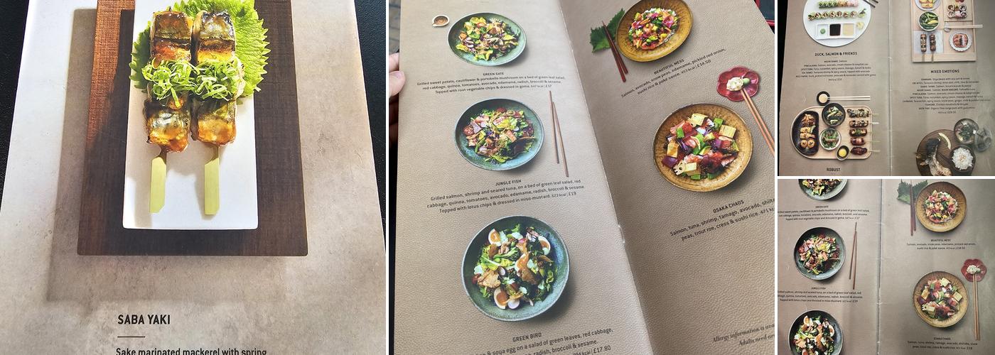 Sticks'n'Sushi Oxford Menu