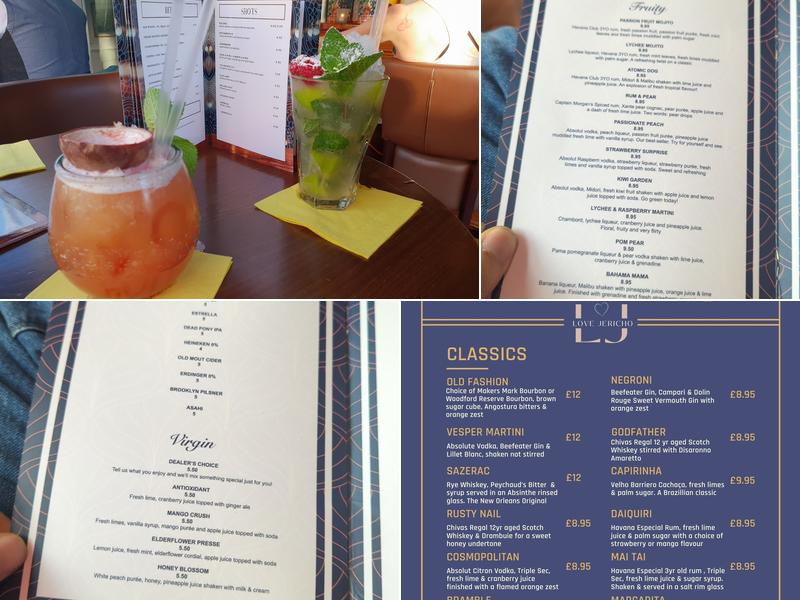 LJ - Love Jericho Cocktail Bar Menu