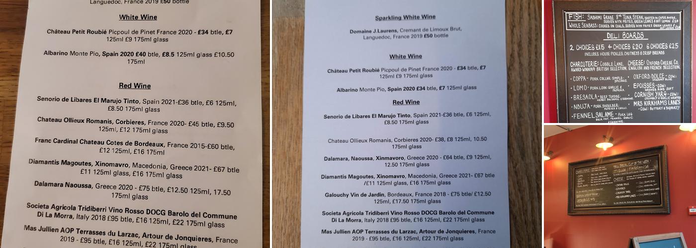 Gourdans Steak Frites Restaurant Menu