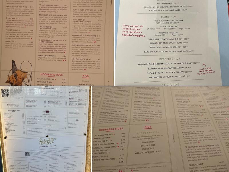 Giggling Squid - Oxford Menu