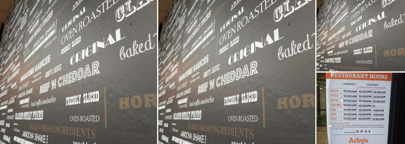 Arby's Menu