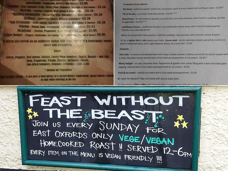 The Fir Tree Pub Menu