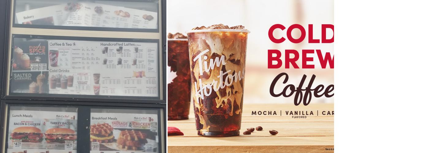 Tim Hortons Menu