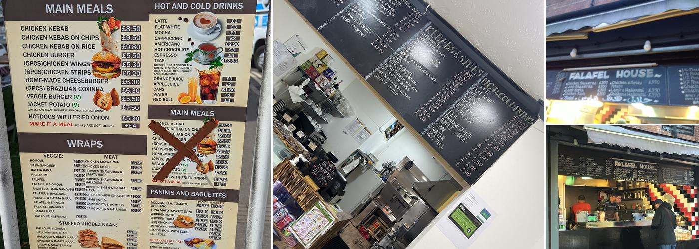 Falafel House Abingdon road Menu