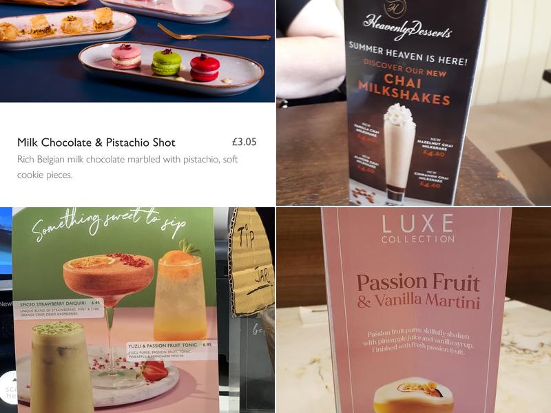 Heavenly Desserts Oxford Menu