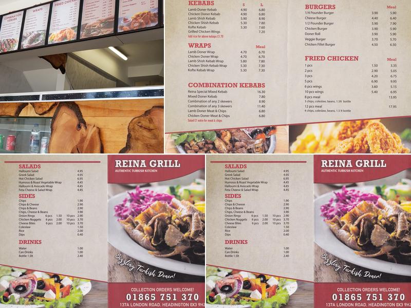 Reina Grill Menu