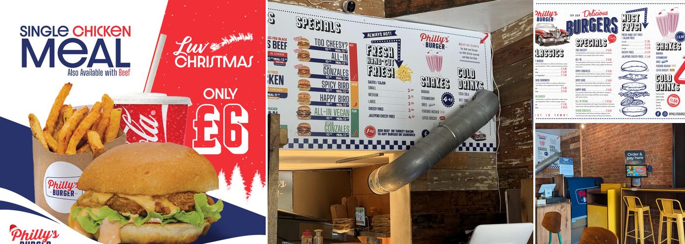 Philly's Burger Menu