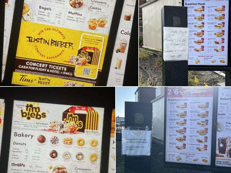 Tim Hortons Menu