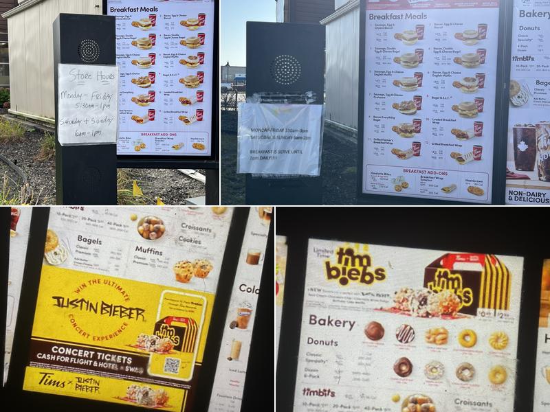 Tim Hortons Menu