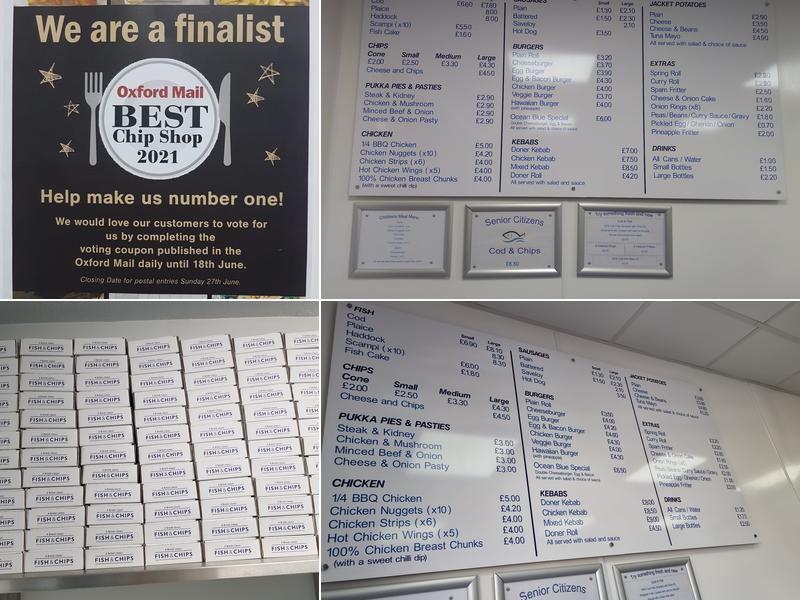 Ocean Blue Fish Bar Menu