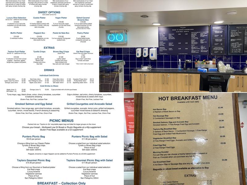 Taylors Summertown Menu