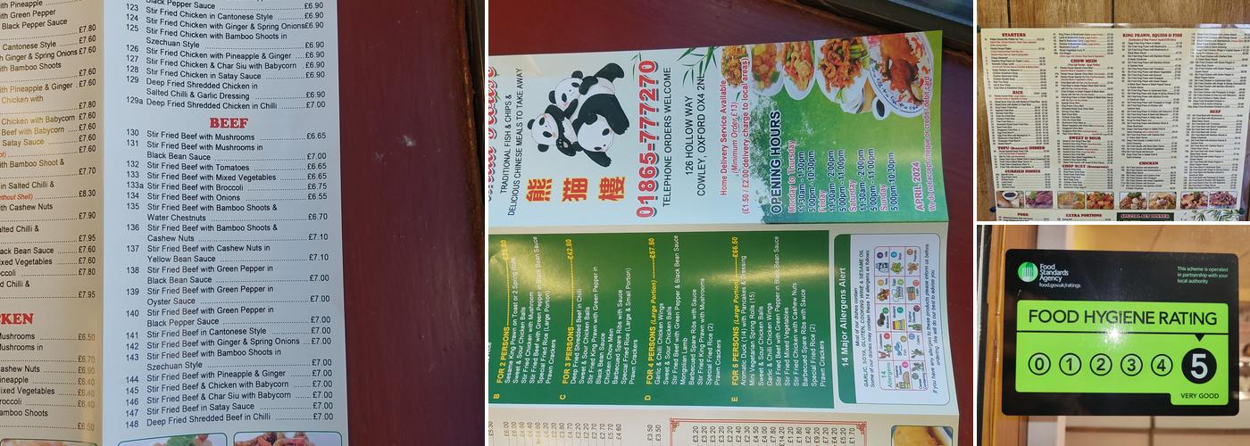 Panda House Menu