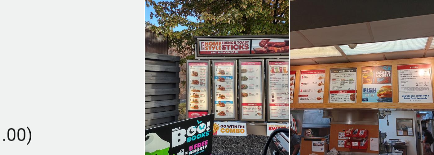 Wendy's Menu