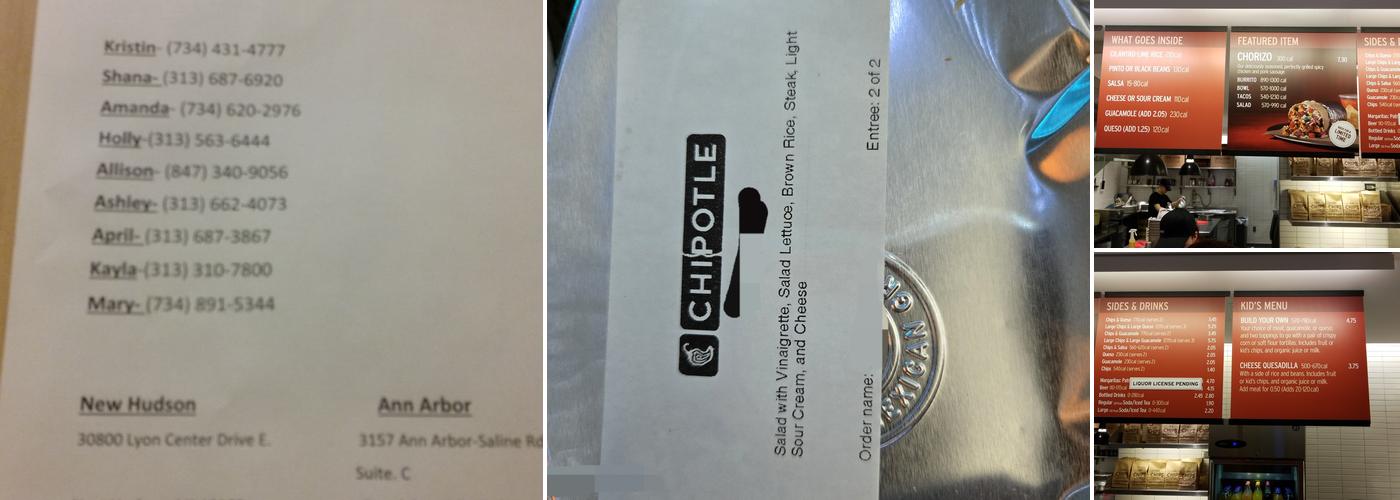 Chipotle Mexican Grill Menu