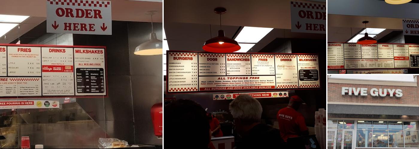 Five Guys Menu