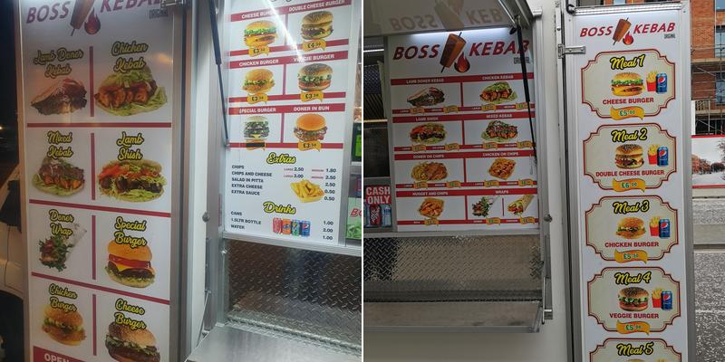 Boss Kebab (Van) Menu