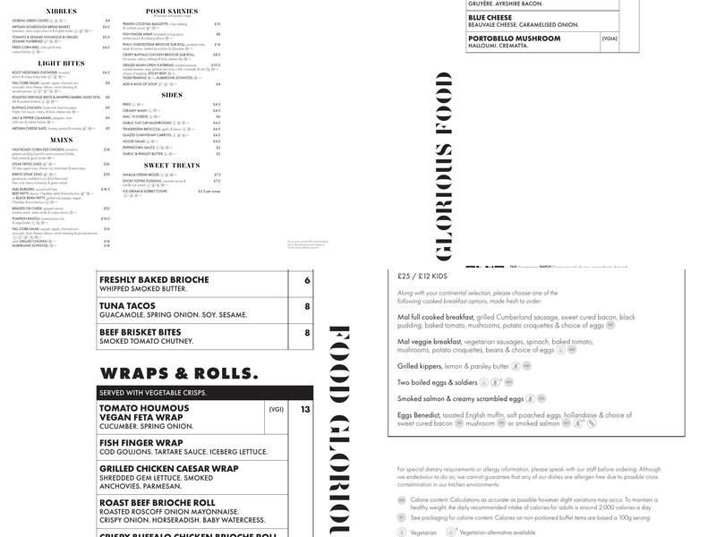 Chez Mal Brasserie & Bar Menu