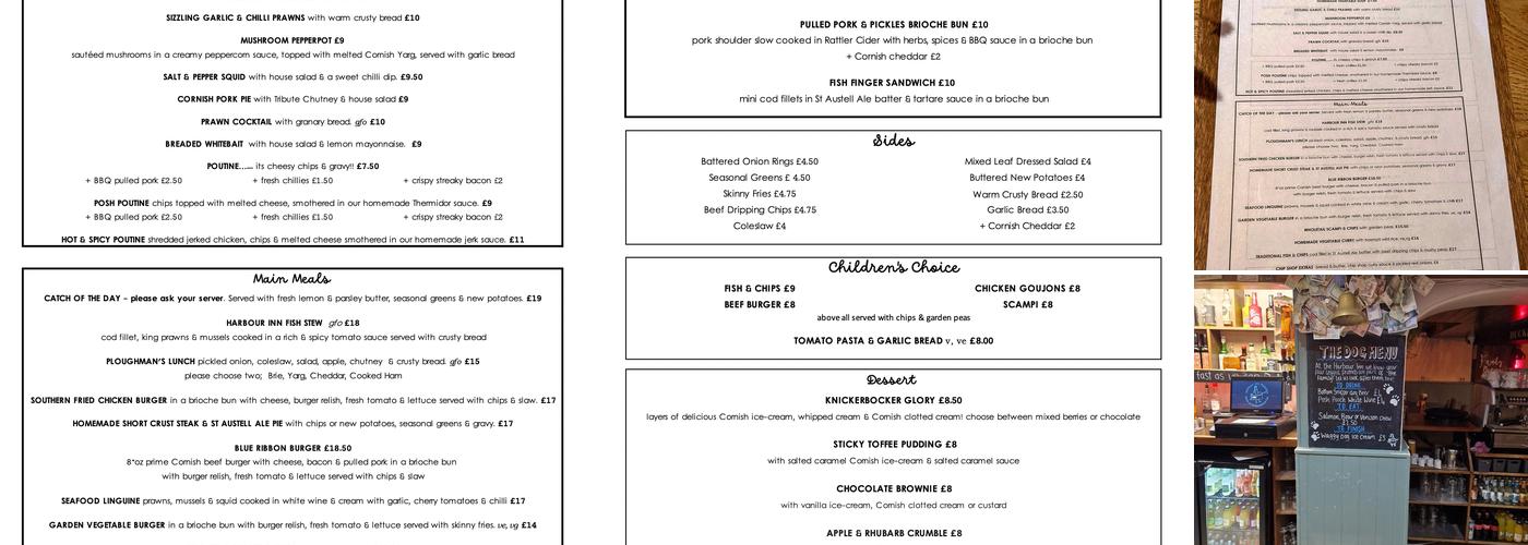 Harbour Inn, Padstow Menu