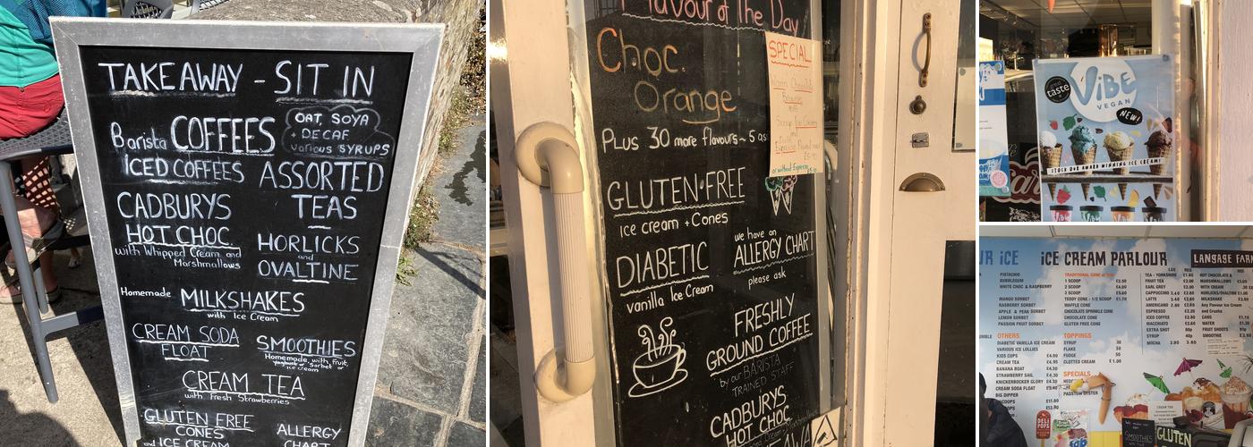 Harbour Ice Cream Menu