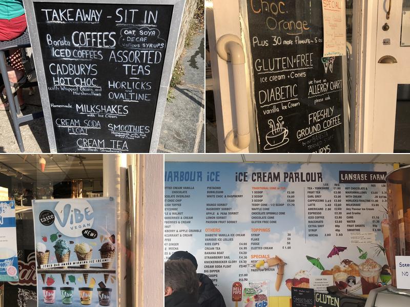 Harbour Ice Cream Menu