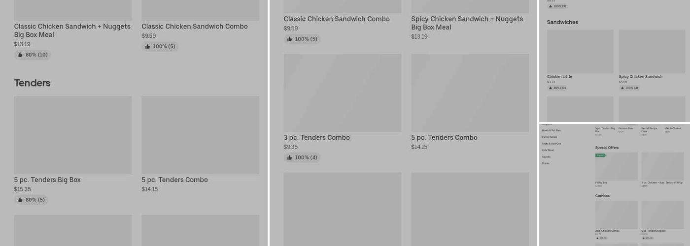 KFC Menu