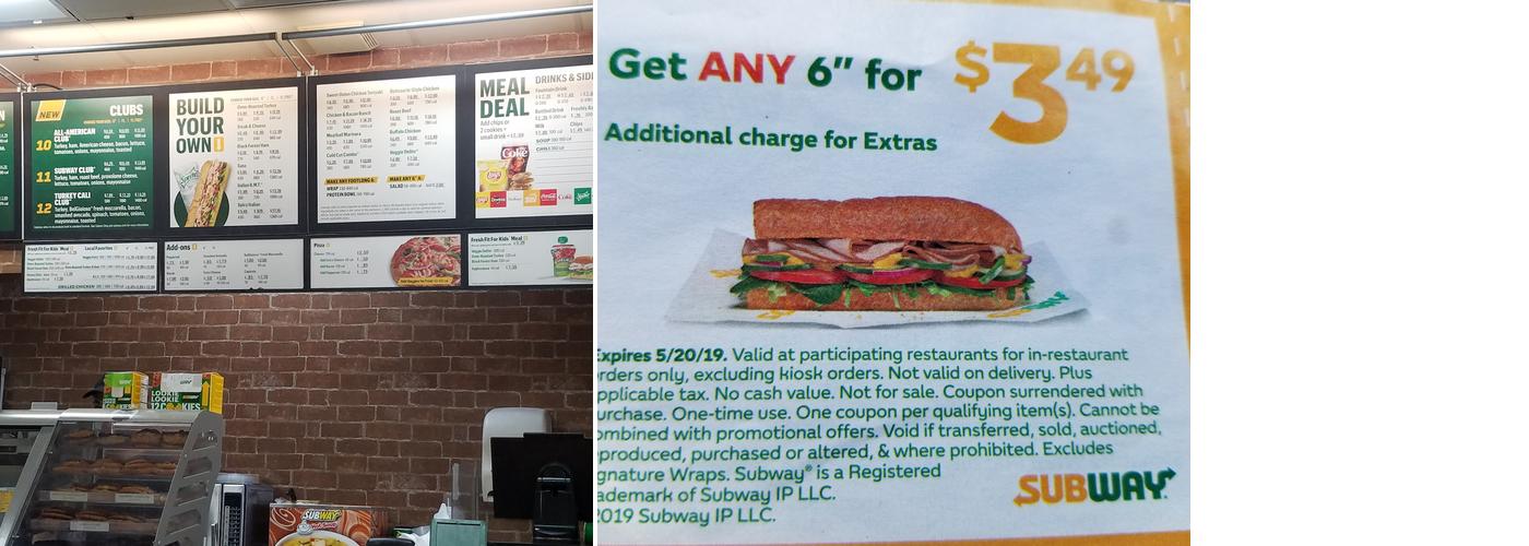 Subway Menu
