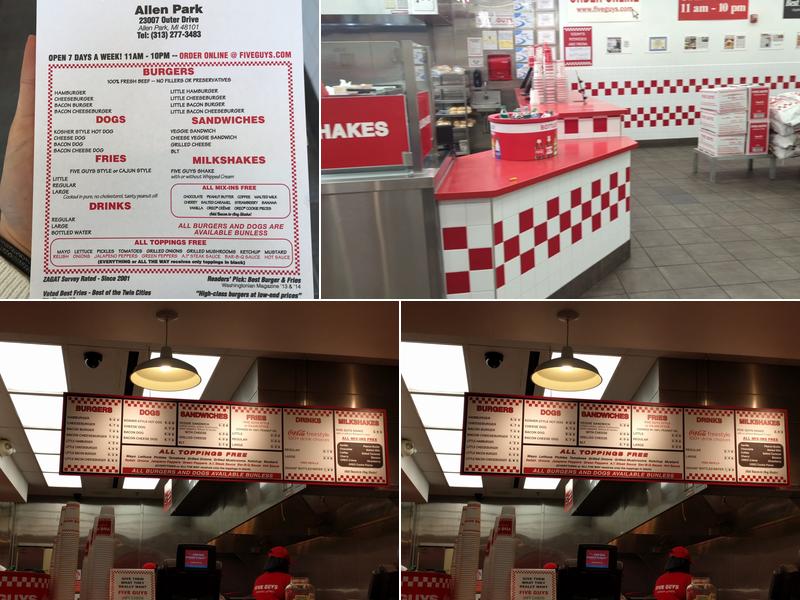 Five Guys Menu