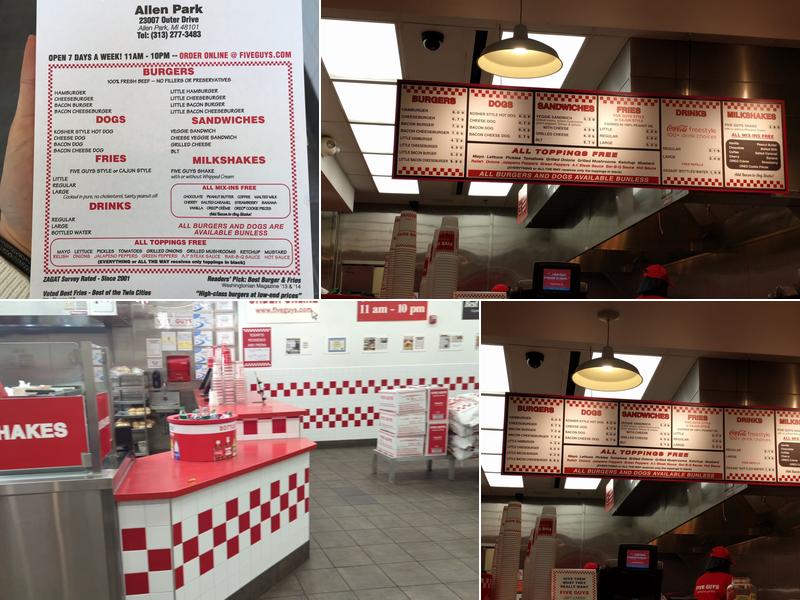 Five Guys Menu