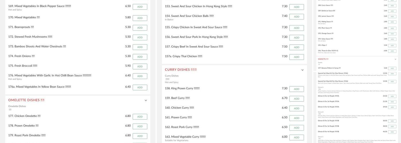 Alan's Cantonese Takeaway Menu