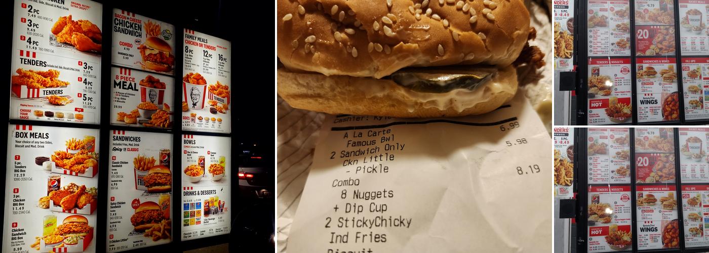 KFC Menu