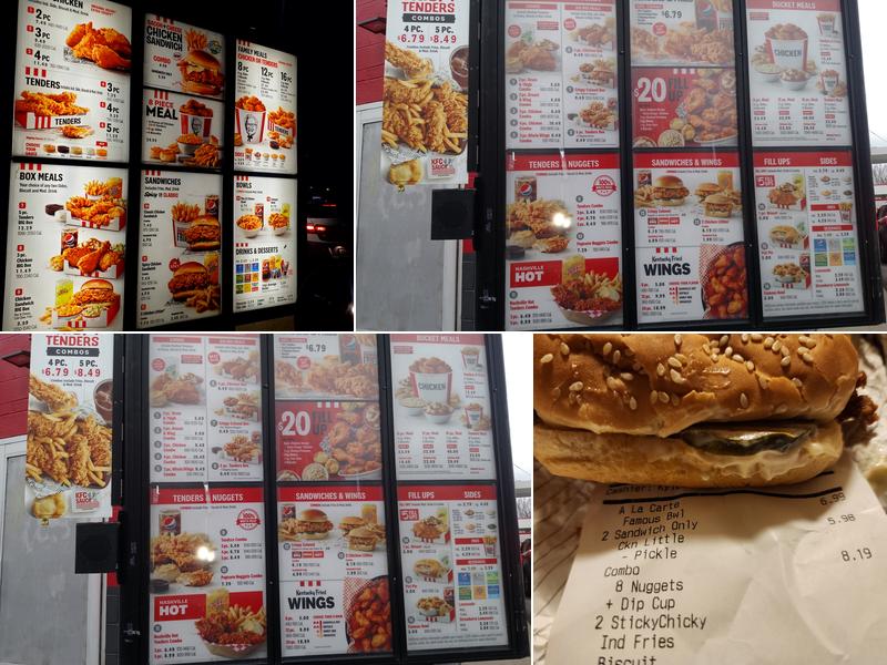 KFC Menu