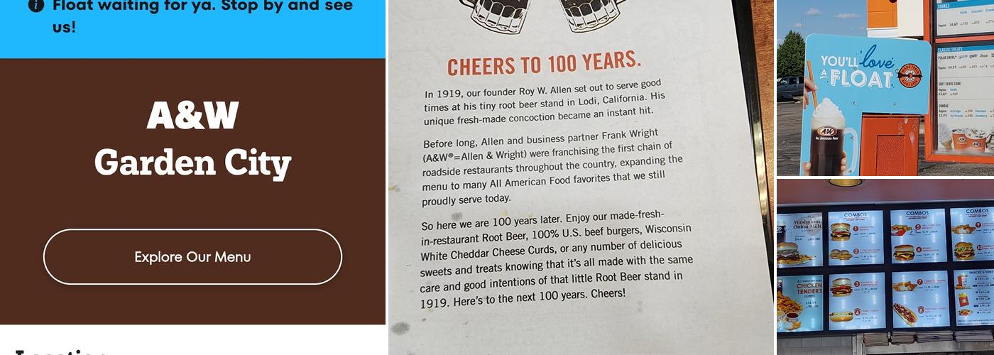 A&W Restaurant Menu