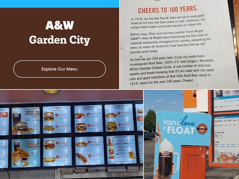 A&W Restaurant Menu
