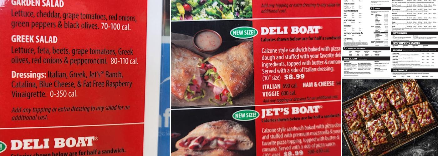Jet's Pizza Menu