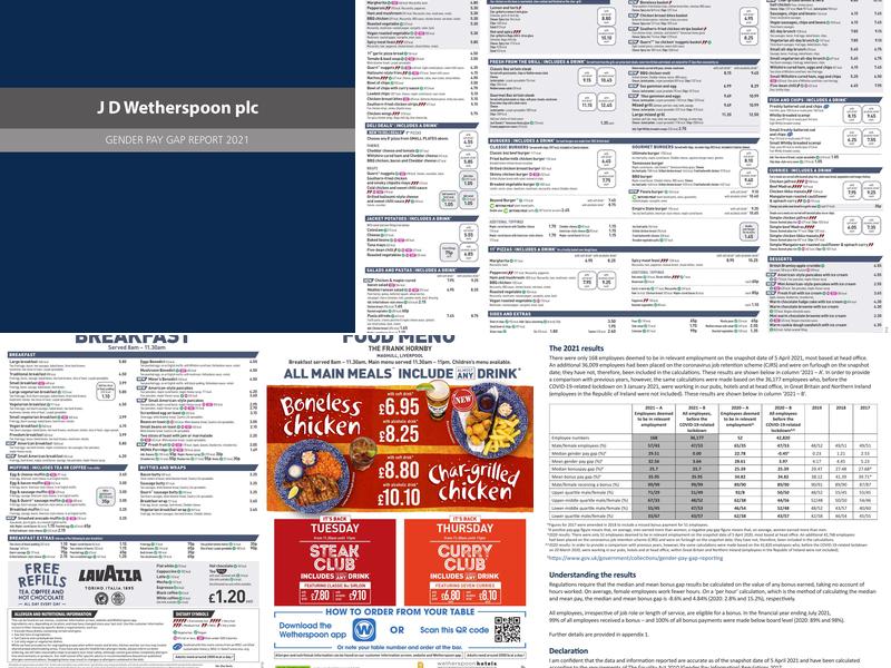The Frank Hornby - JD Wetherspoon Menu