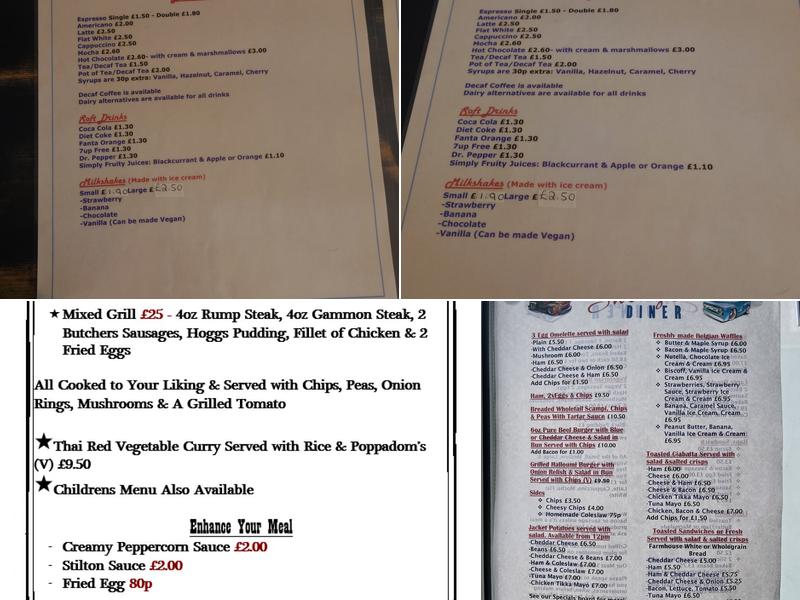 Snowy's Diner Menu
