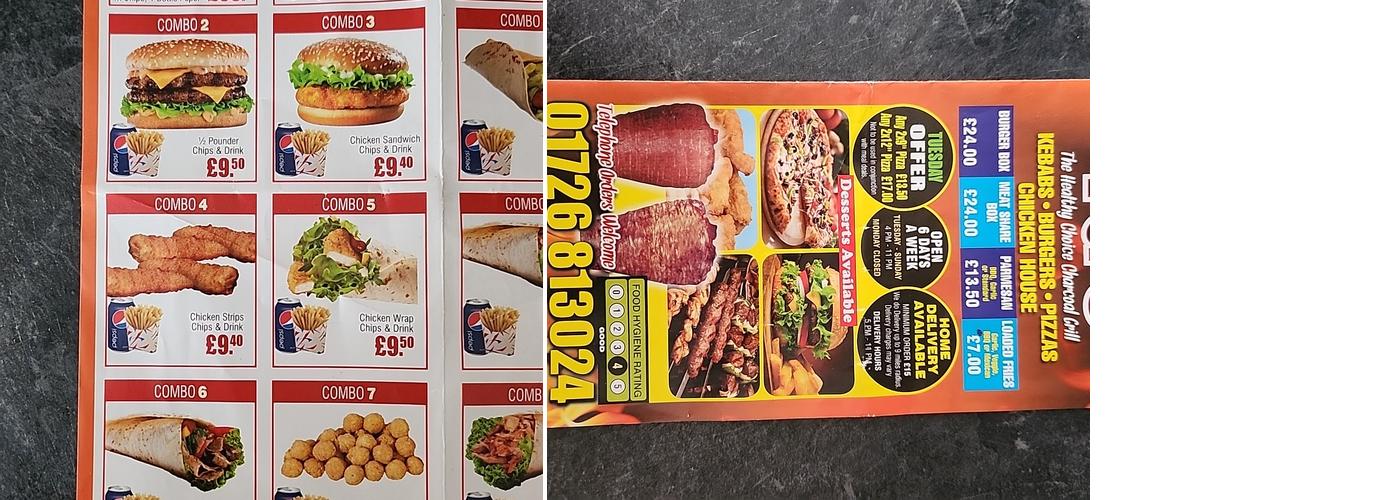 yg's kebabs, burgers & chicken house Menu