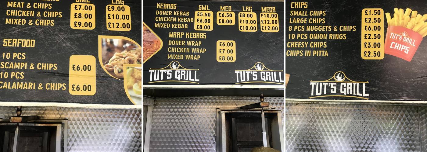 Tut's Grill Menu