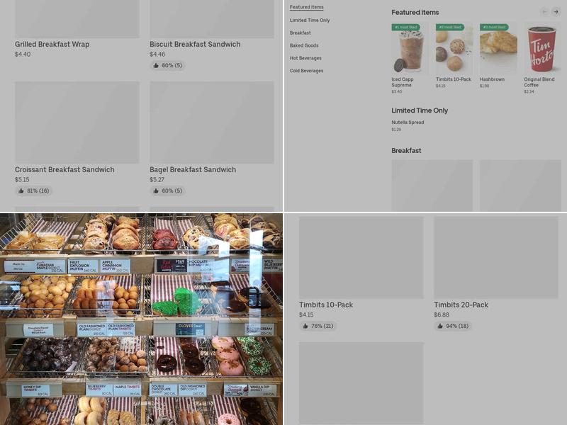 Tim Hortons Menu
