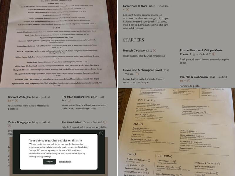 World’s End Patching Pub & Restaurant, Worthing Menu